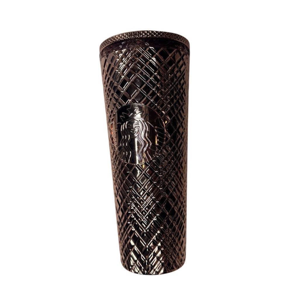 Starbucks 2023 Holiday Jeweled Rose Gold 24 Oz Tumbler.